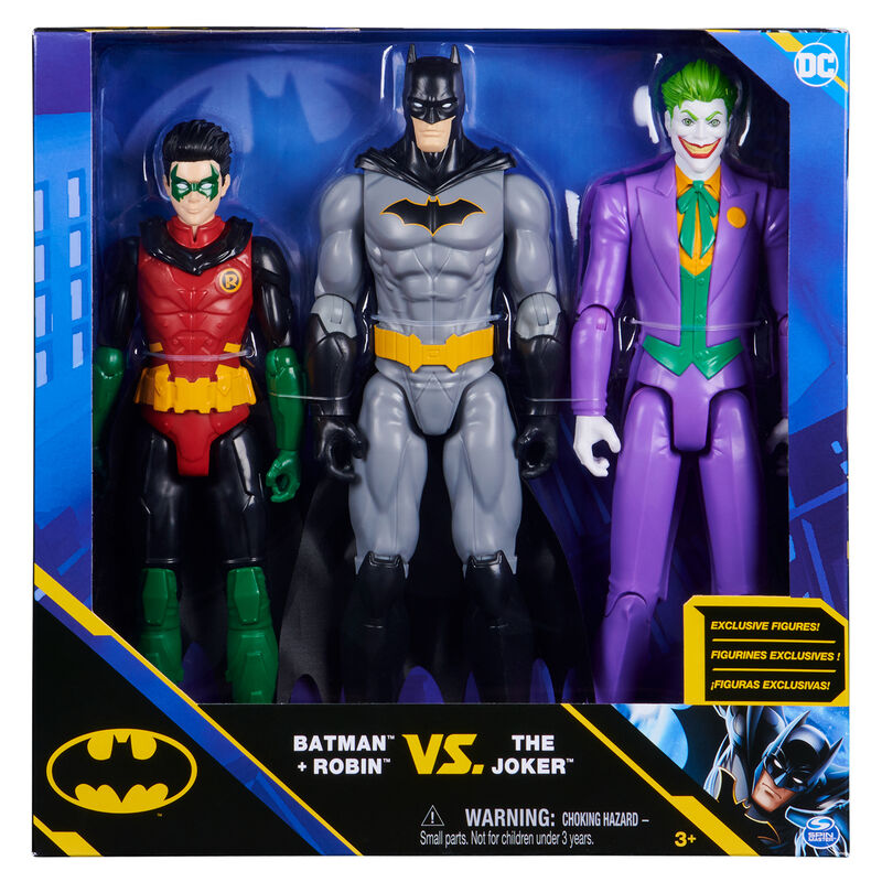 Batman 30 cm Figuren-Set aus Batman (Rebirth), Robin und Joker, Spielfigur_0
