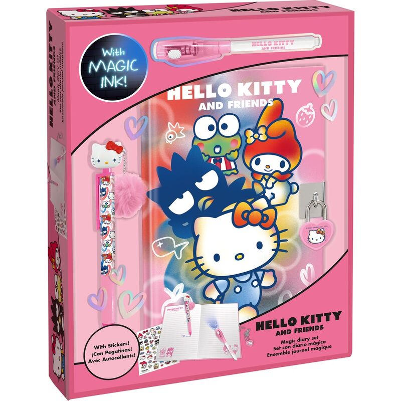 Diario + boligrafo magico + boligrafo topper Hello Kitty_0