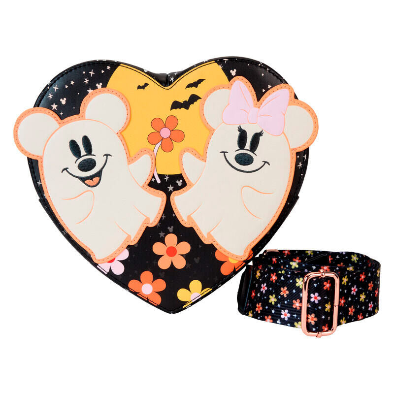 Bolso bandolera Floral Ghost Mickey & Minnie Disney Loungefly_0