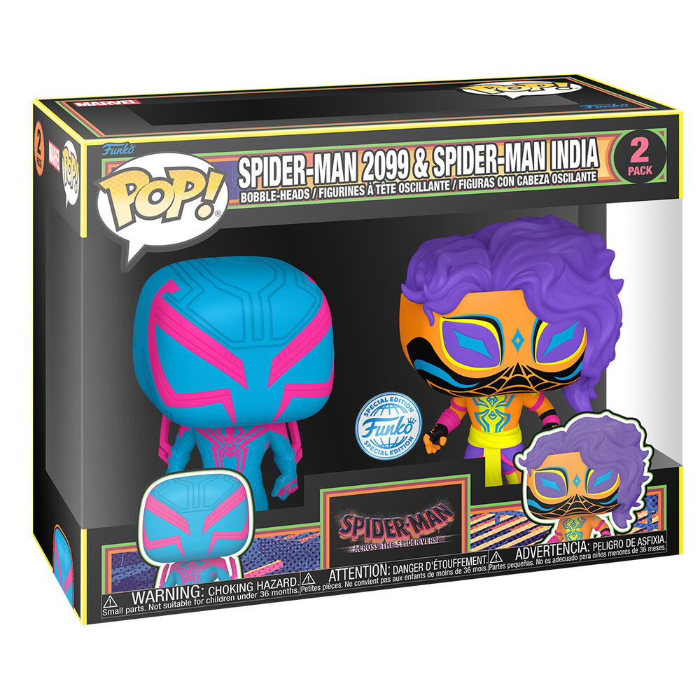 Blister 2 figuras POP Spider-Man - Spider-Man 2099 & Spider-Man India Exclusive_0