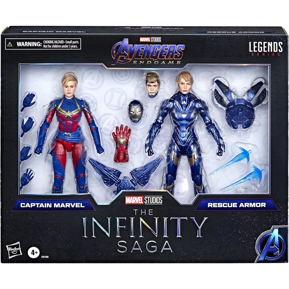 Blister 2 figuras Captain Marvel & Rescue Armor The Infinity Saga Endgame Los Vengadores Avengers Marvel 15cm_0