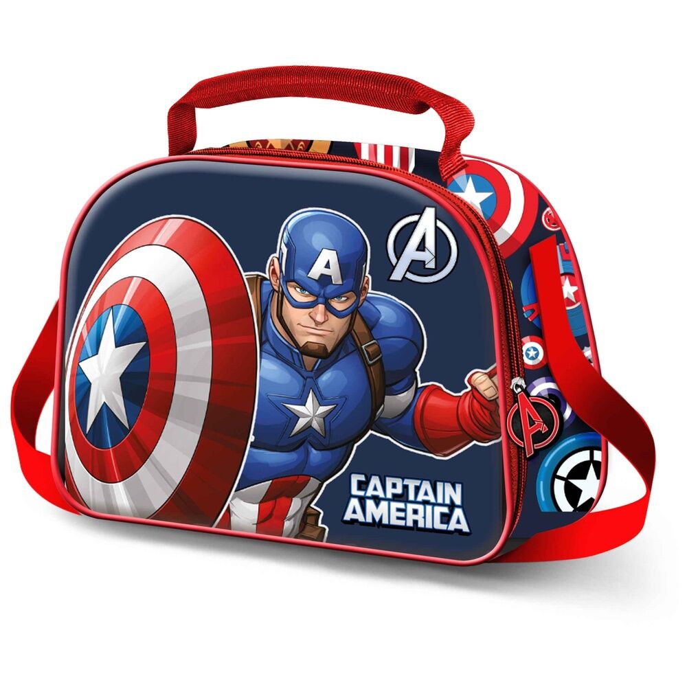 Bolsa portameriendas 3D Patriot Capitan America Marvel_0