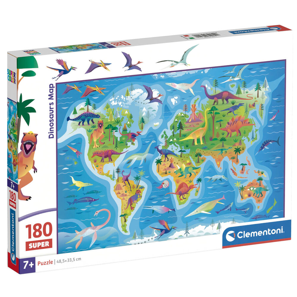 Puzzle super Mapa Dinosaurios 180pzs_0
