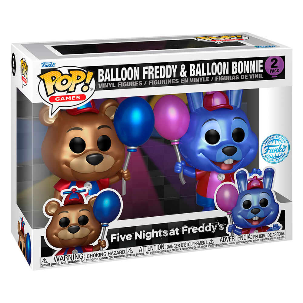Blister 2 figuras POP Five Nights at Freddys Ballon Freddy & Balloon Bonnie Exclusive_0