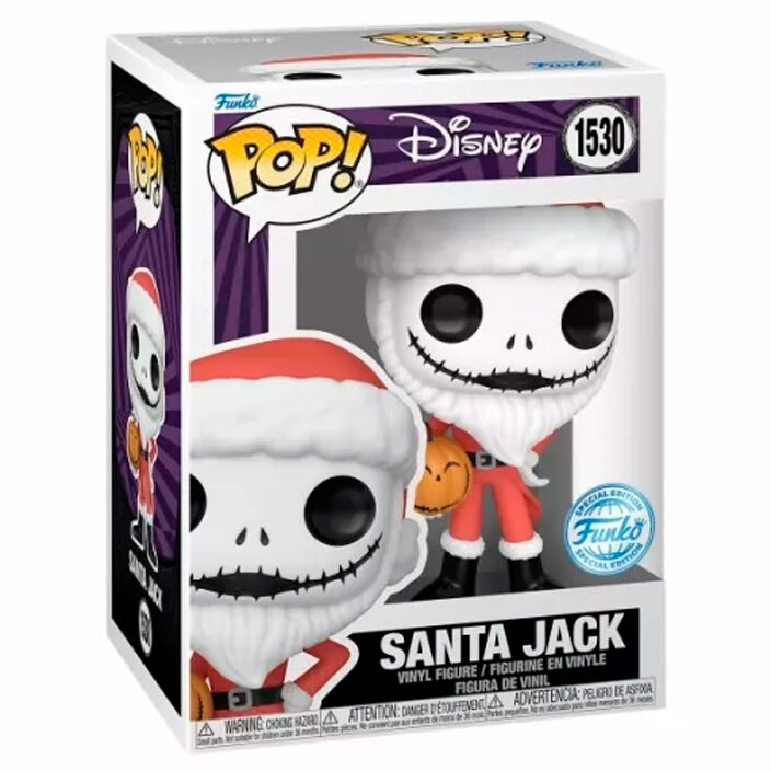 Figura POP Disney Pesadilla Antes de Navidad Santa Jack Exclusive_0