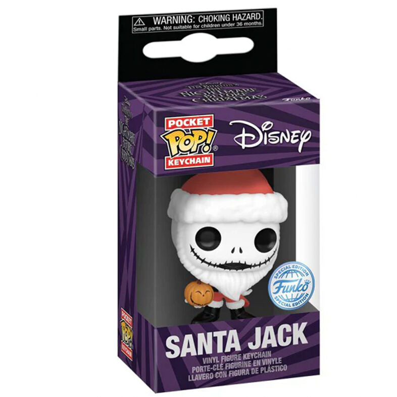 Llavero Pocket POP Disney Pesadilla Antes de Navidad Santa Jack Exclusive_0