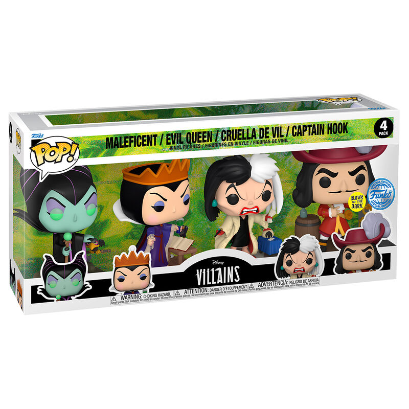 Blister 4 figuras POP Disney Villanas_0