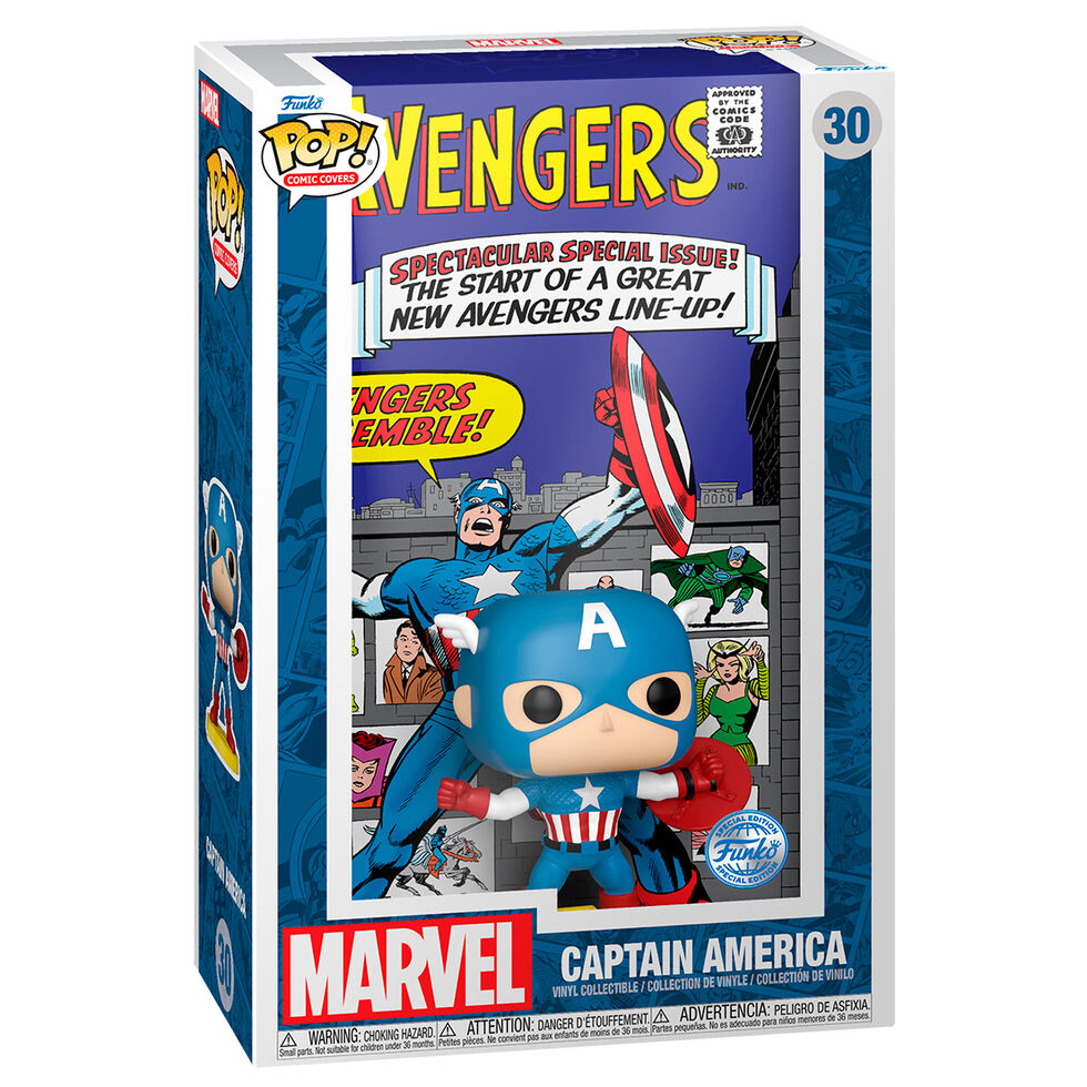 Figura POP Comic Cover Marvel Los Vengadores Avengers Capitan America Exclusive_0