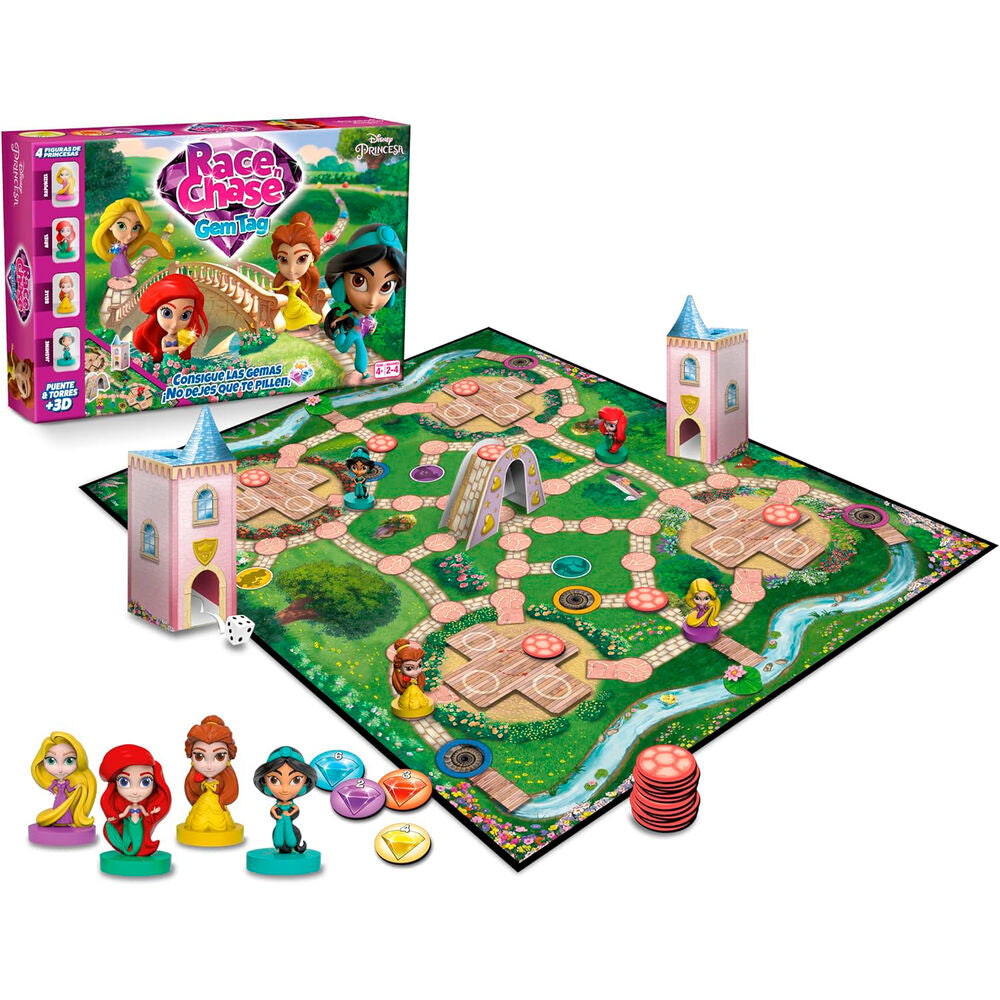 Juego mesa Race Chase Princesas Disney español_0