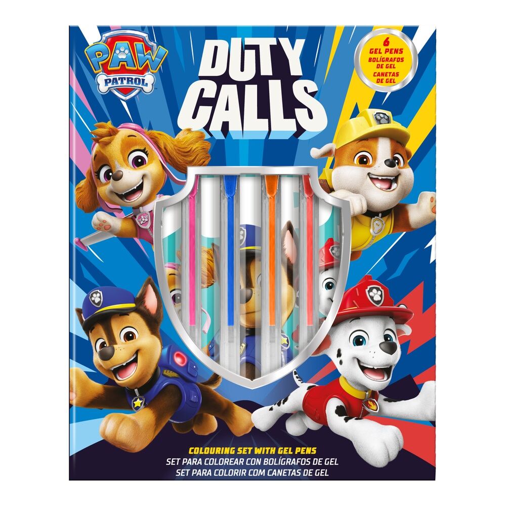 Cuaderno actividades + 6 boligrafos de gel Patrulla Canina Paw Patrol_0