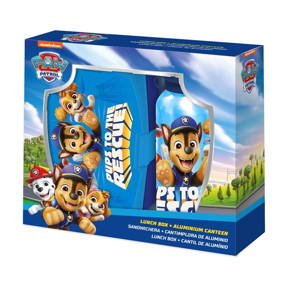 Cantimplora aluminio + sandwichera Patrulla Canina Paw Patrol 500ml_0