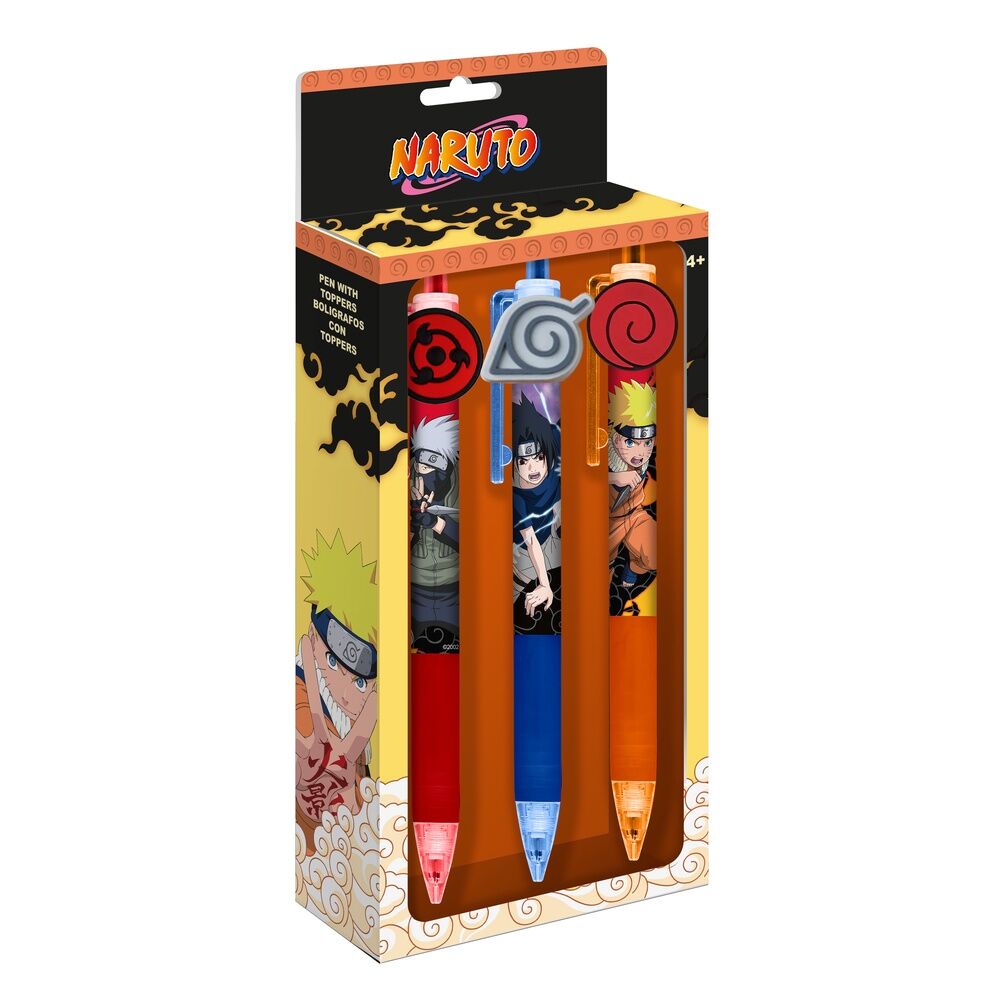Blister 3 boligrafos Naruto Shippuden_0