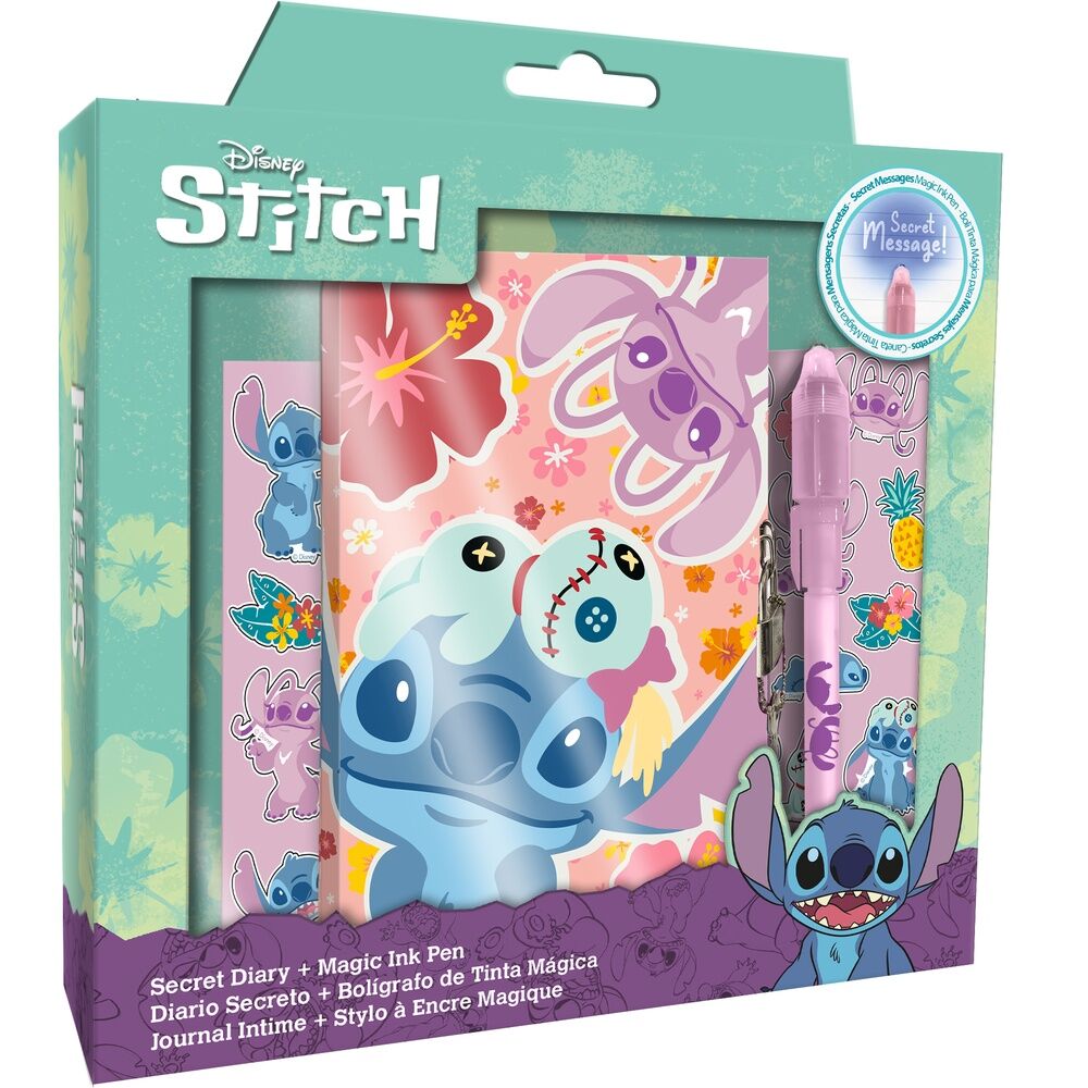 Diario + Boligrafo magico Stitch Disney_0
