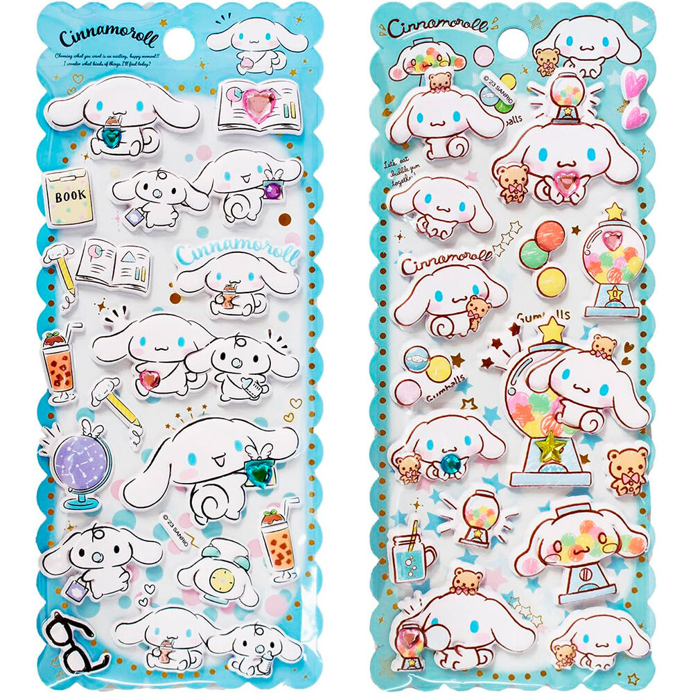 Pegatinas relieve Cinamoroll Hello Kitty surtido_0