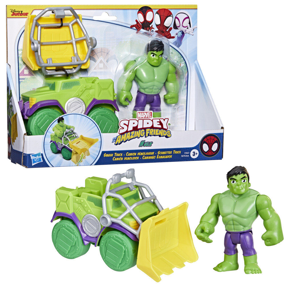 Set Camion demoledor + figura Hulk Spidey and His Amazing Friends Marvel_0
