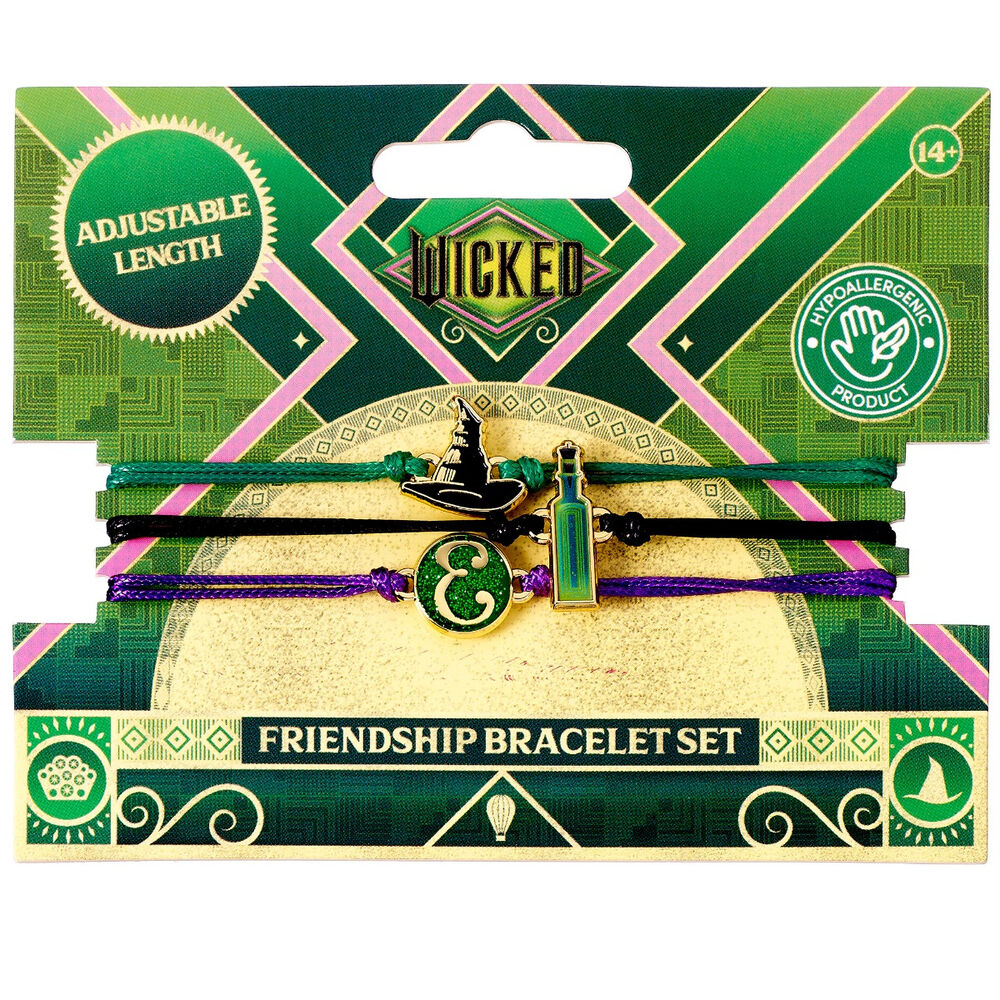 Set 2 pulseras Elphaba Glinda Wicked_0