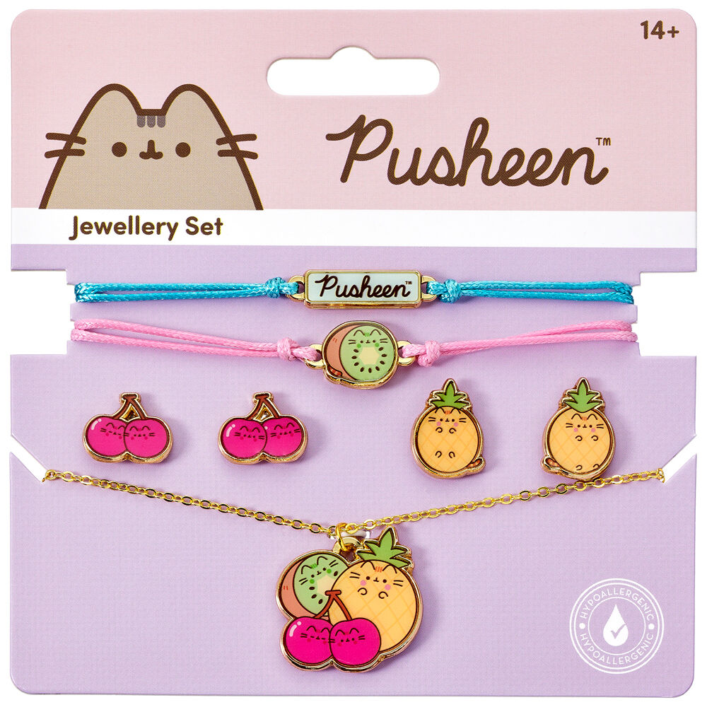 Set Colgante + pulsetas + pendientes Pusheen_0