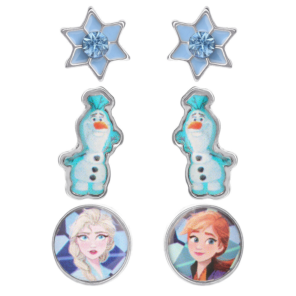 Set 3 pares de pendientes Frozen Disney_0