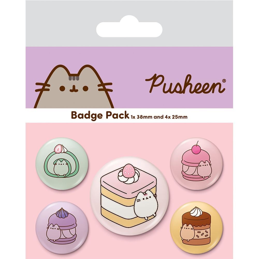 Set 5 chapas Pusheen_0