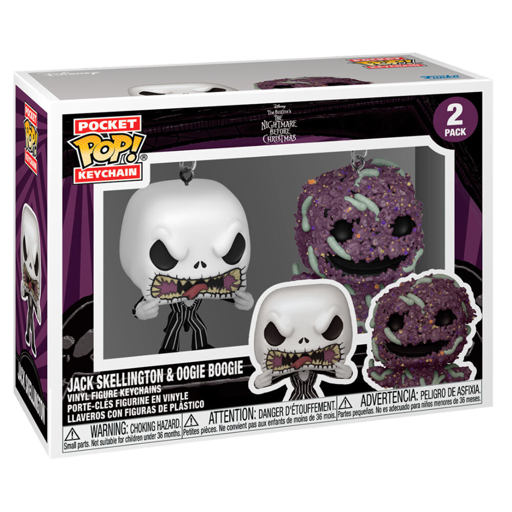 Blister 2 llaveros Pocket POP Disney Pesadilla Antes de Navidad Jack & Oogie Boogie_0