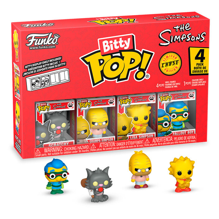 Blister 4 figuras Bitty POP Los Simpsons Scratchy_0