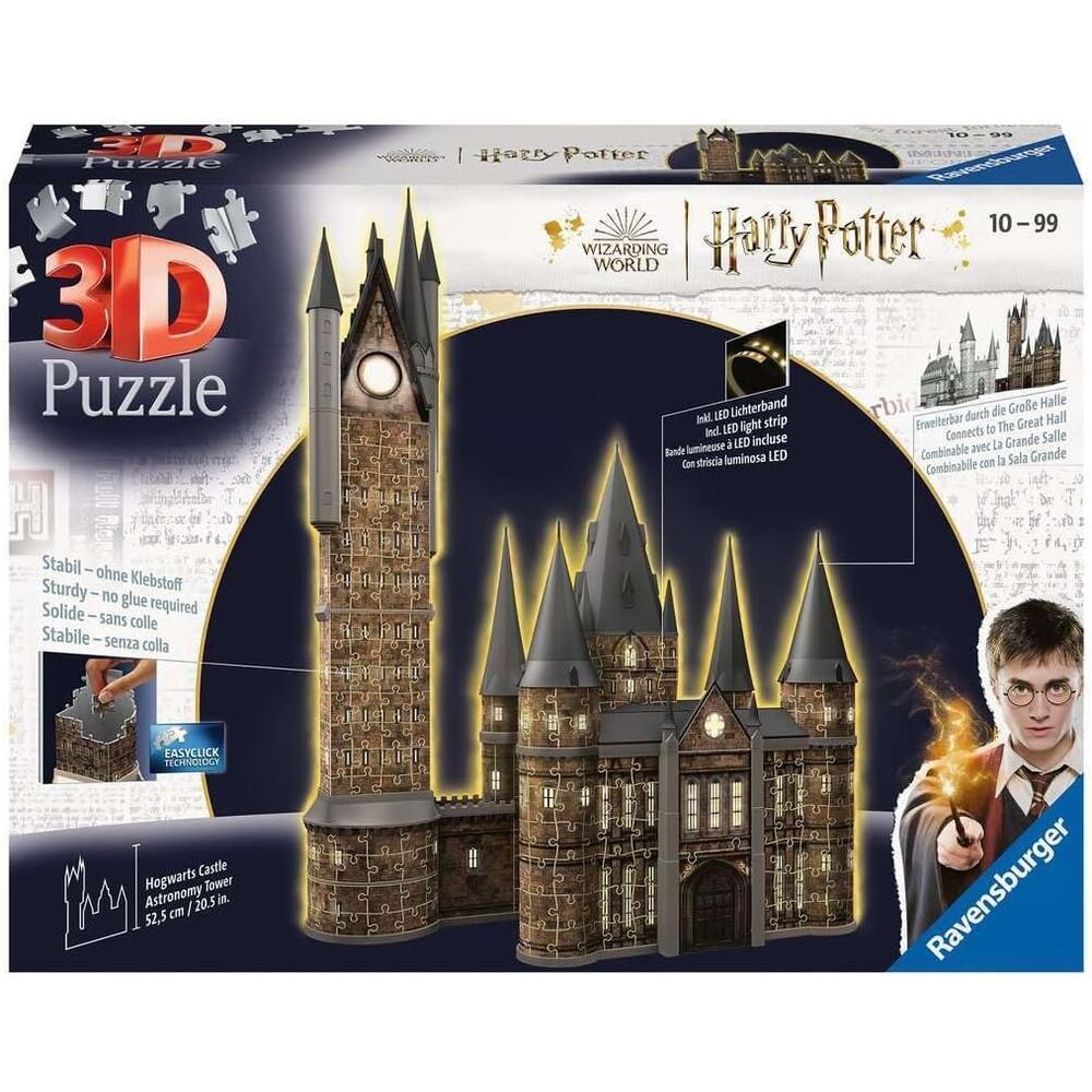 Puzzle 3D Ravensburger / Hogwarts Schloss - Astronomieturm Night Edition / Preto / 1911593_0