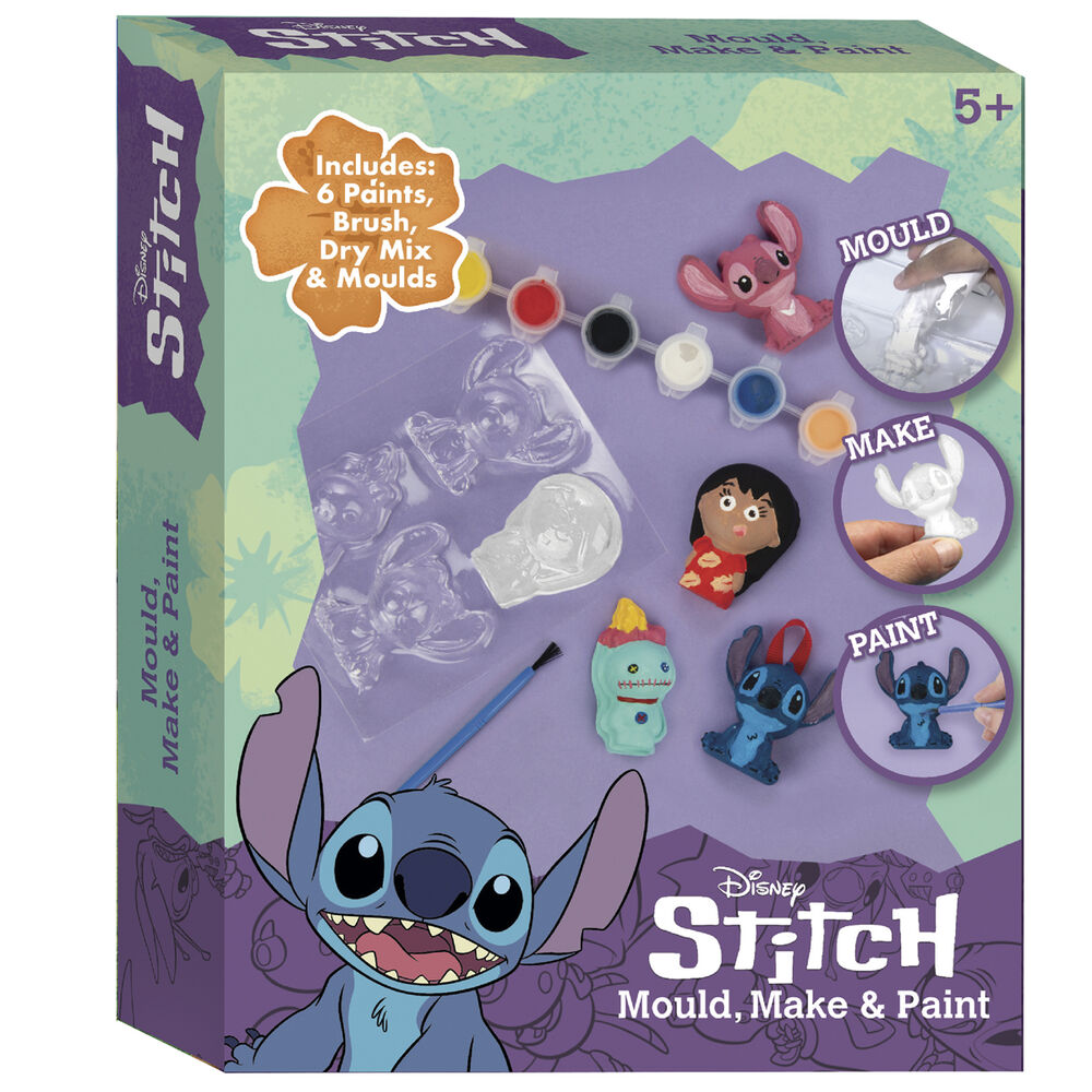 Set de Escayola para Moldear y Pintar Stitch Disney_0