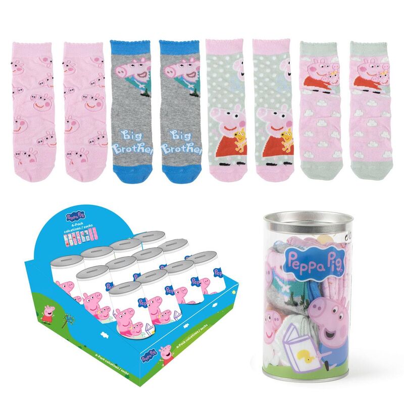 Hucha 4 pares calcetines Peppa Pig_0