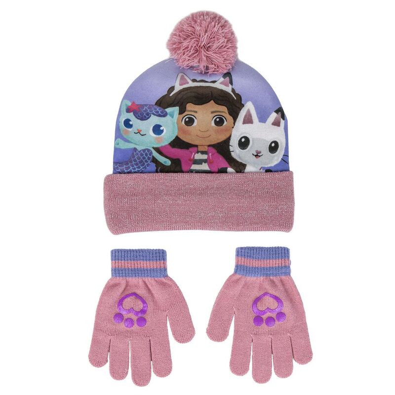 Set gorro y guantes La Casa de Muñecas de Gabby_0
