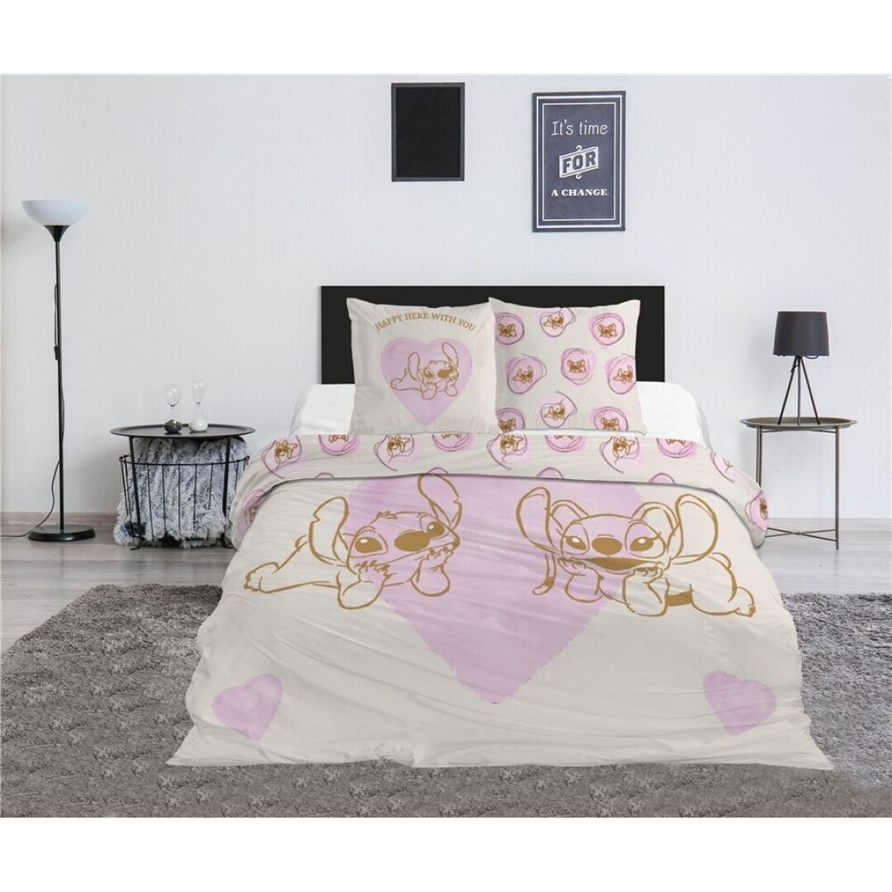 Funda nordica Stitch & Angel Disney cama 135cm policotton_0