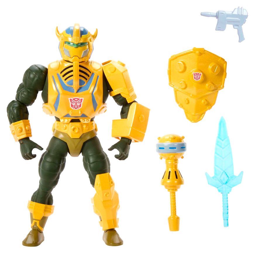 Figura Man-At-Arms Bumblebee Transformers Masters of the Universe 14cm_0