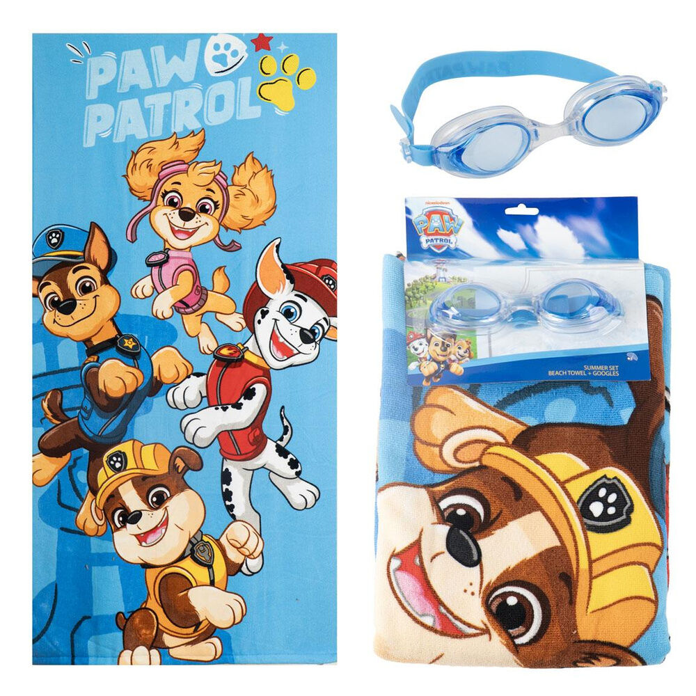 Set toalla + gafas natacion Patrulla Canina Paw Patrol_0