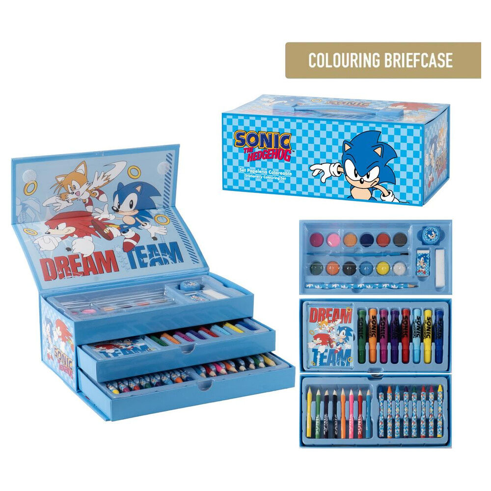 Maletin papeleria coloreable Sonic the Hedgehog_0