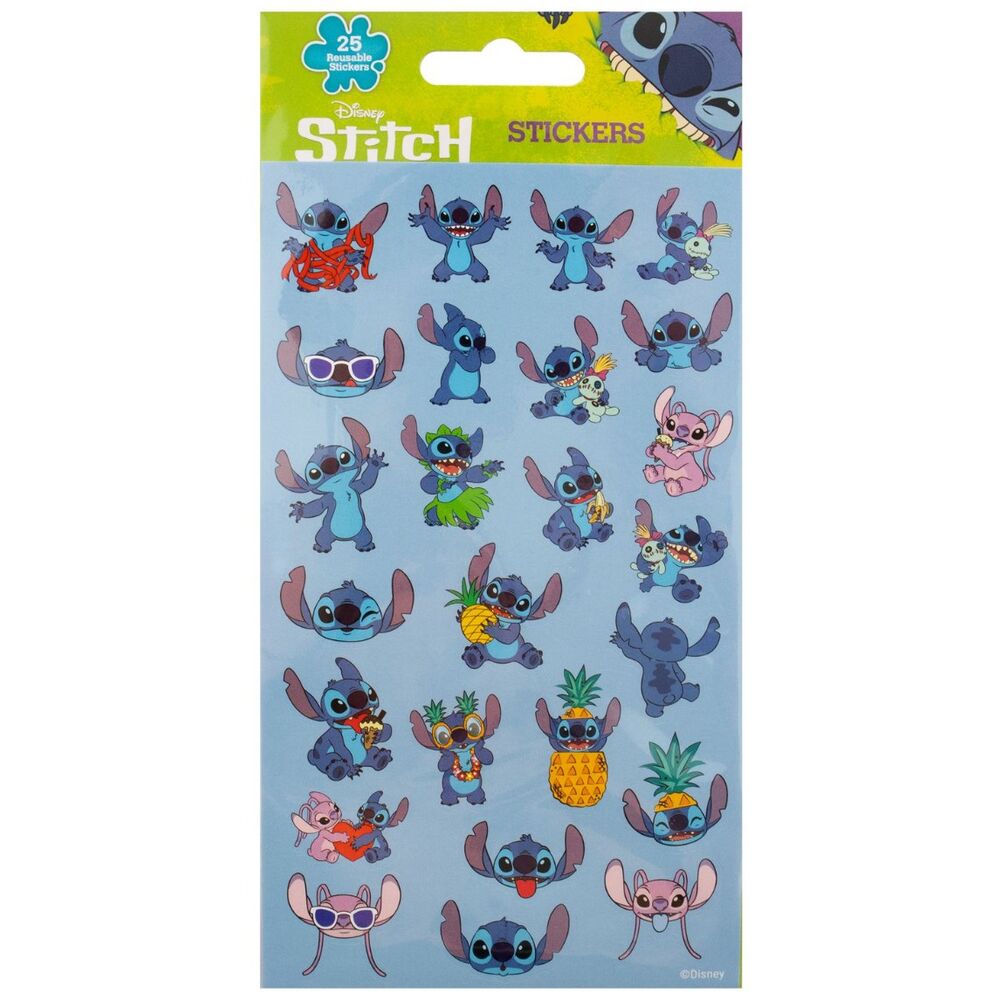 Pegatinas reutilizables Stitch Disney 25pzs_0