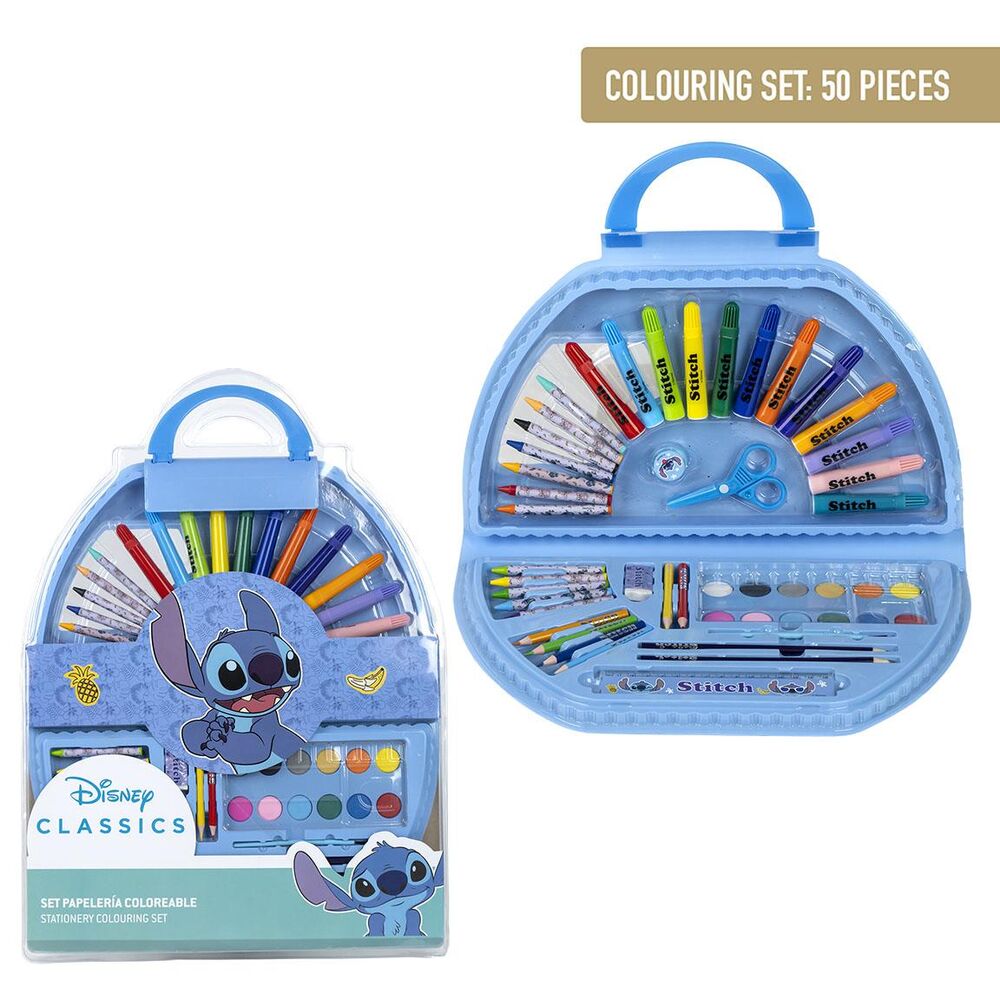 Set Papeleria Stitch Disney 50pzs_0