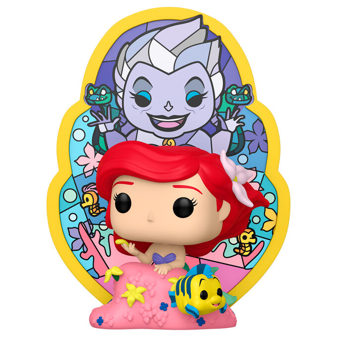 Figura POP Deluxe Disney La Sirenita Ariel Ursula Stained Glass_0