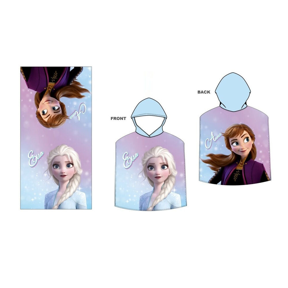Poncho toalla Frozen Disney microfibra_0
