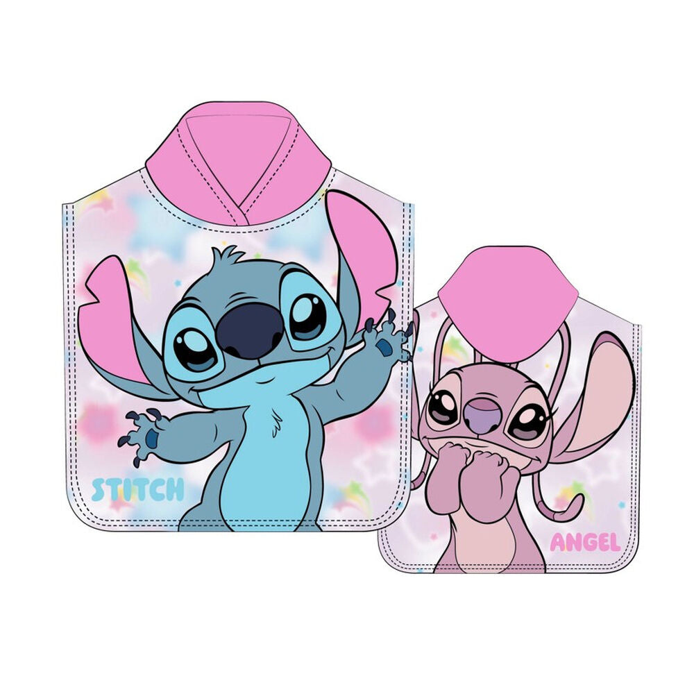 Poncho toalla Angel & Stitch Disney microfibra_0
