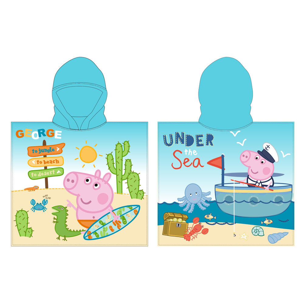 Poncho toalla George Peppa Pig microfibra_0