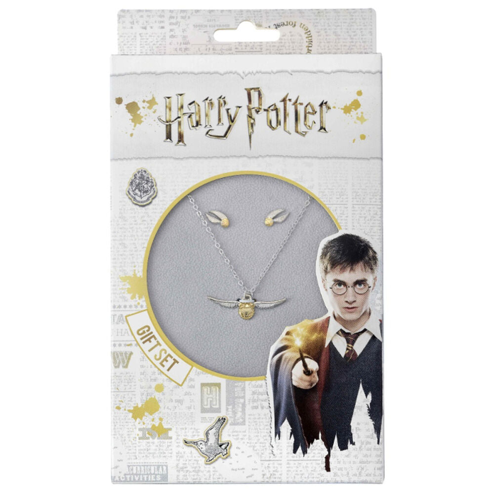 Set colgante + pendientes Golden Snitch Harry Potter_0