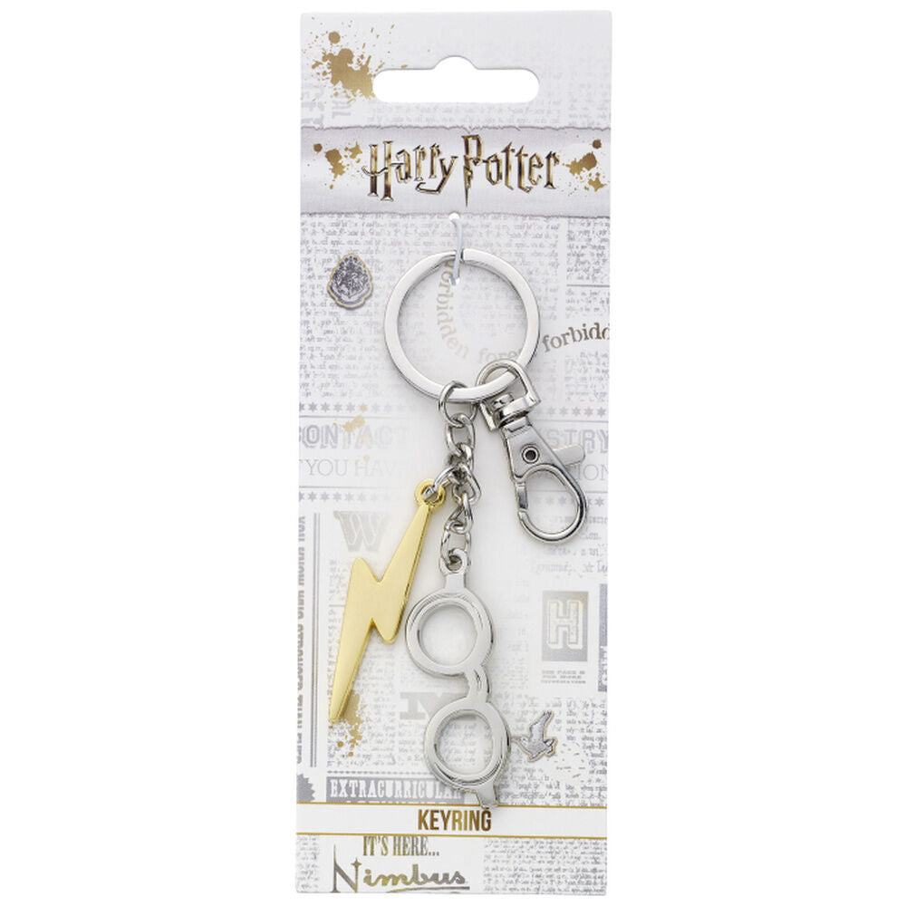 Llavero Lightning Bolt & Glasses Harry Potter_0