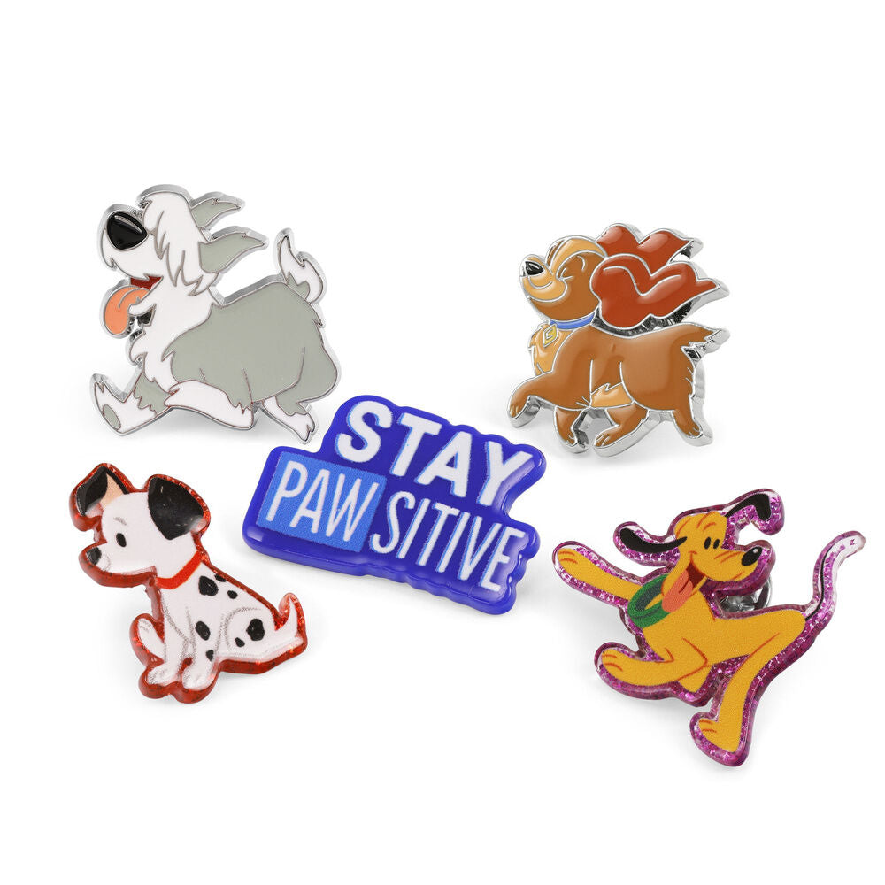Set 5 pins Perros Disney_0