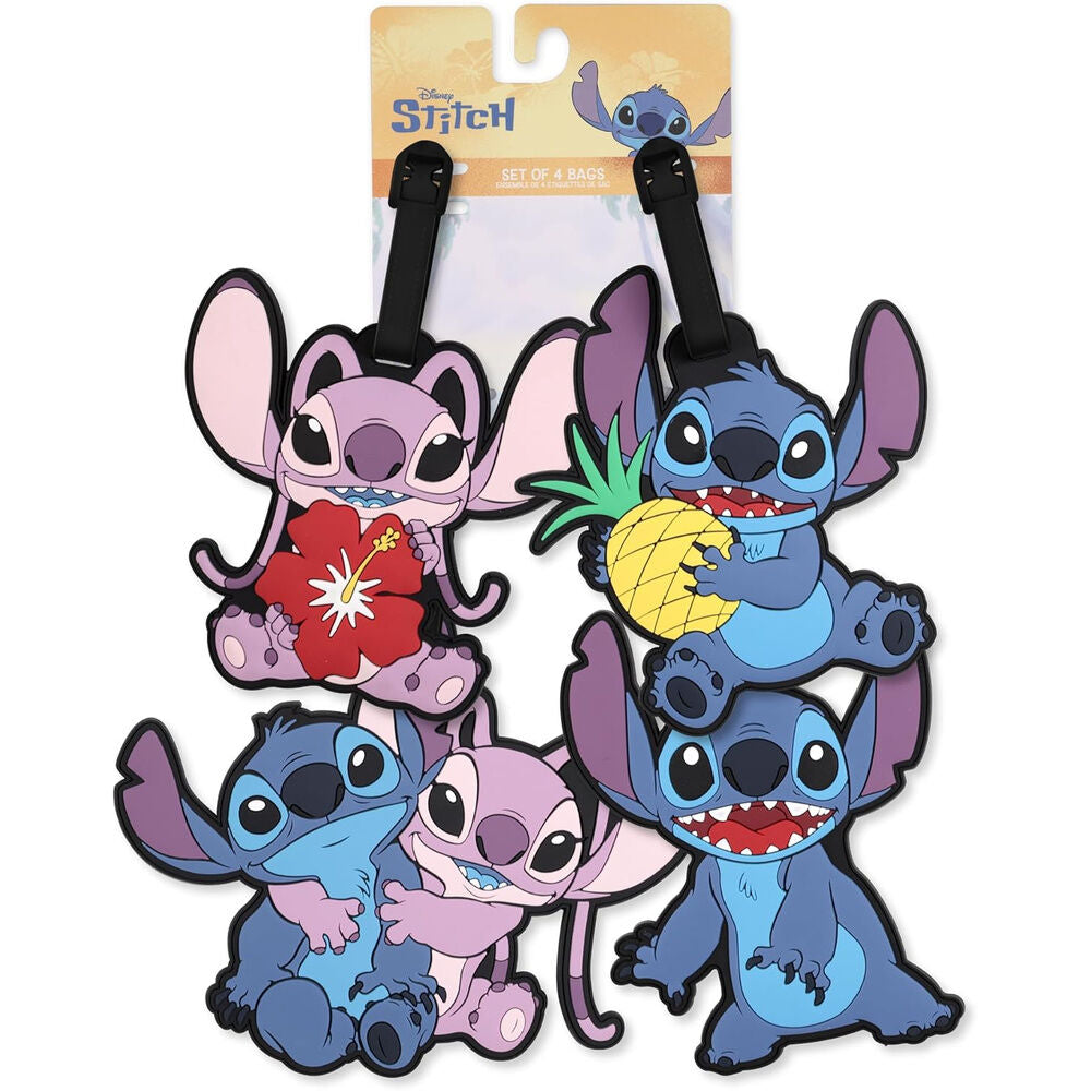 Set 4 Etiquetas de Equipaje Angel & Stitch Disney_0