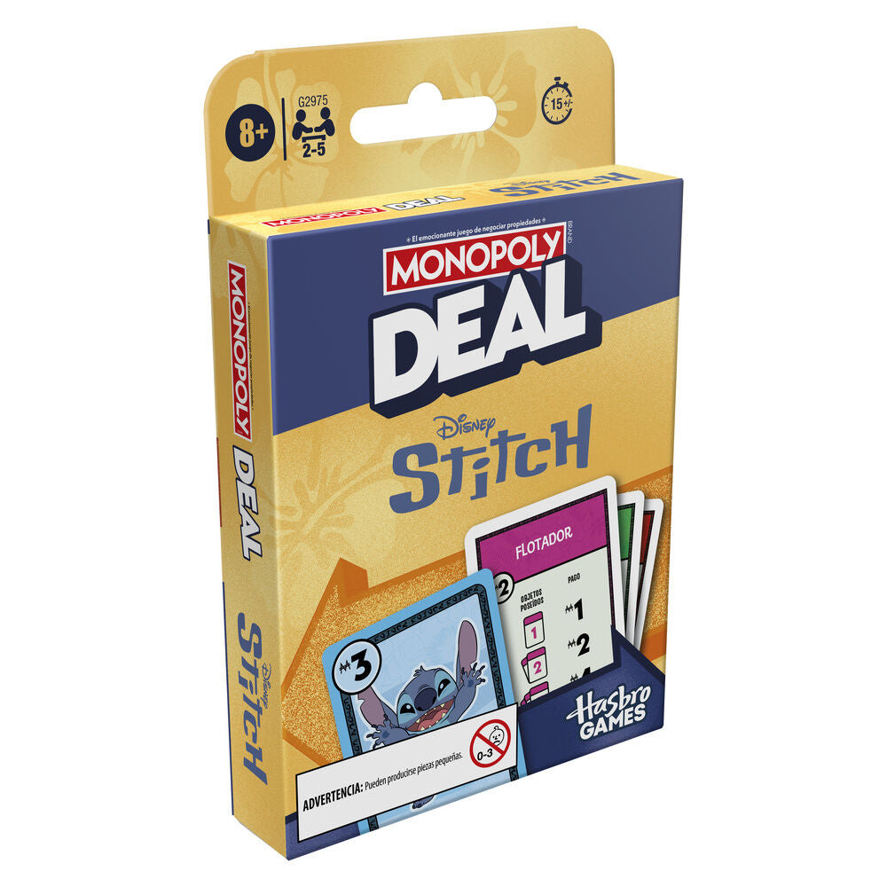 Juego Deal Monopoly Stitch Disney español_0