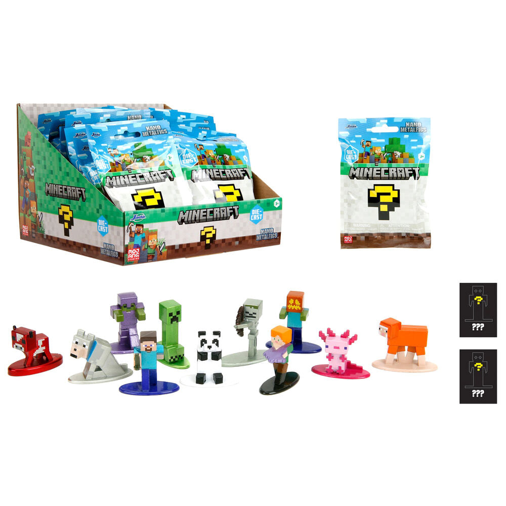 Figura sobre sorpresa metalfigs Minecraft 4cm surtido_0