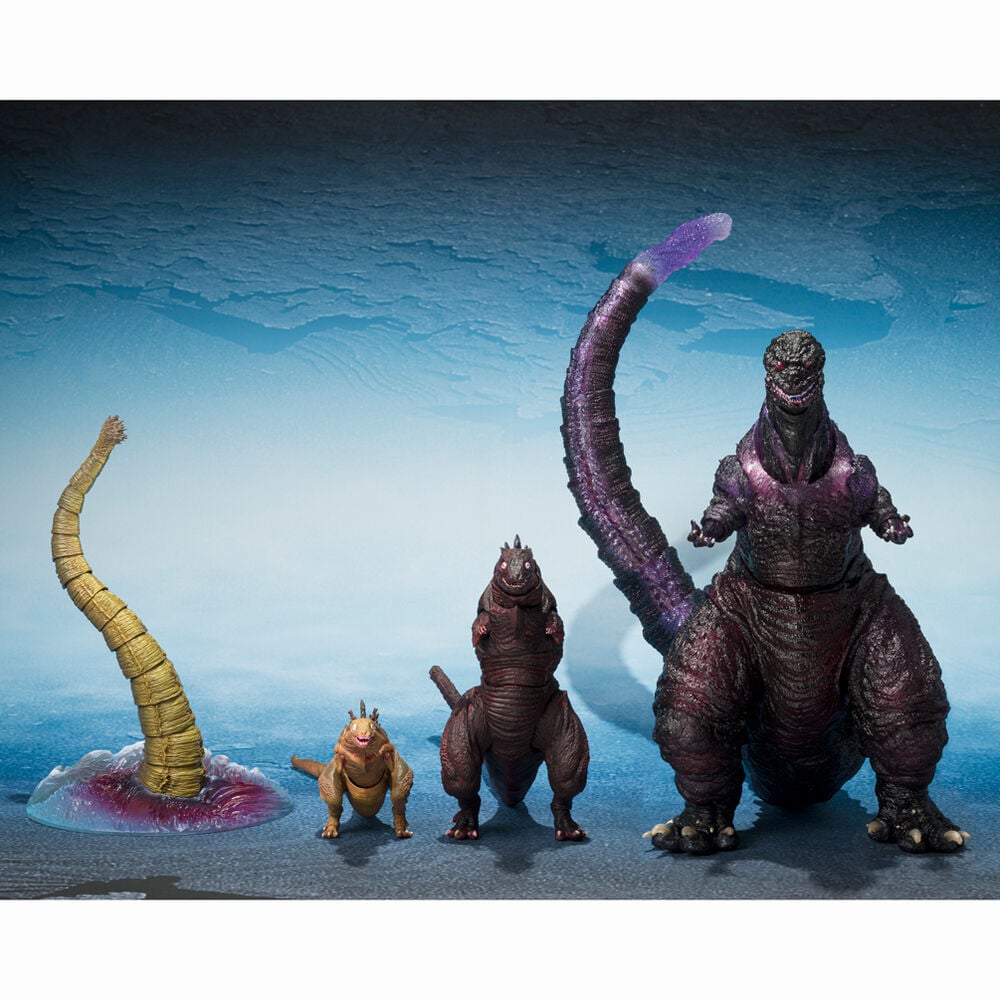 Set figuras S.H. MonsterArts The Second Form & Third Form & Giant Unidentified Creature Godzilla_0