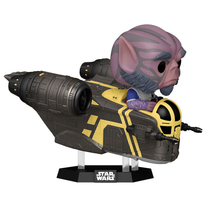 Figura POP Rides Deluxe Star Wars Mandalorian & Grogu Zeb Orrelios in the Razor Crest_0