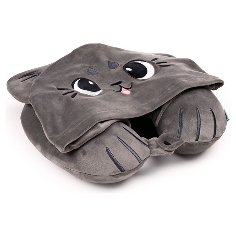 Almohada viaje capucha Gatos Beans & Co Hoodeazzz_0
