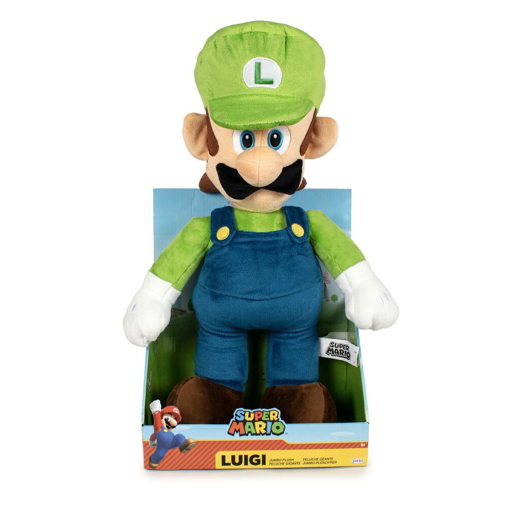 Peluche Jumbo Luigi Super Mario Nintendo 50cm_0