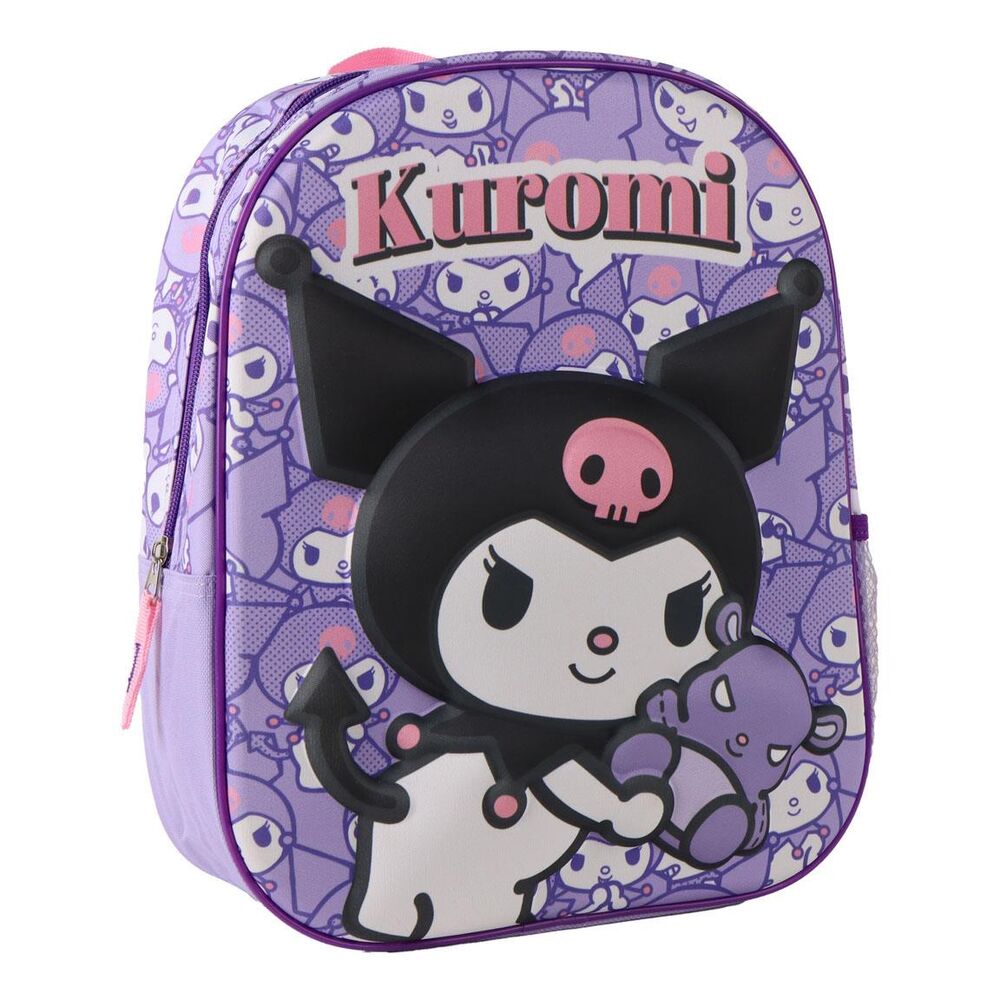 Mochila 3D Kuromi Hello Kitty 30cm_0